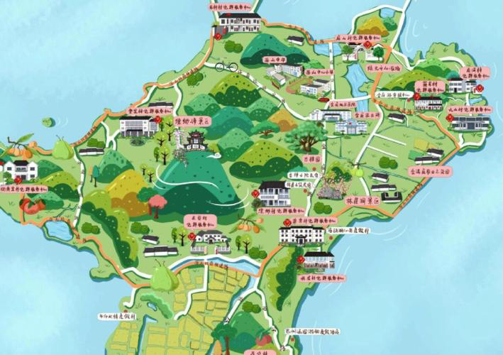 鹤城手绘地图旅游的独特视角