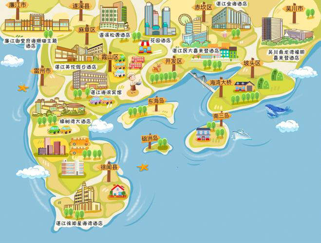 鹤城手绘地图旅游的艺术指南